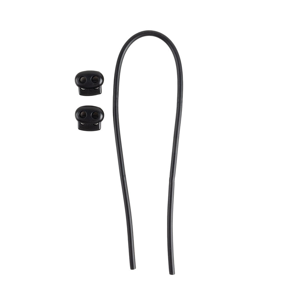 Cock Gear Silicone Double Lasso Ring - Black