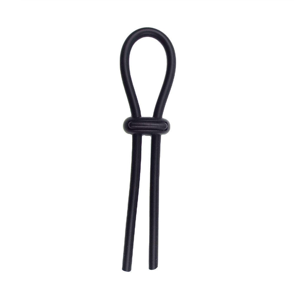 Cock Gear Silicone Lasso Ring - Black
