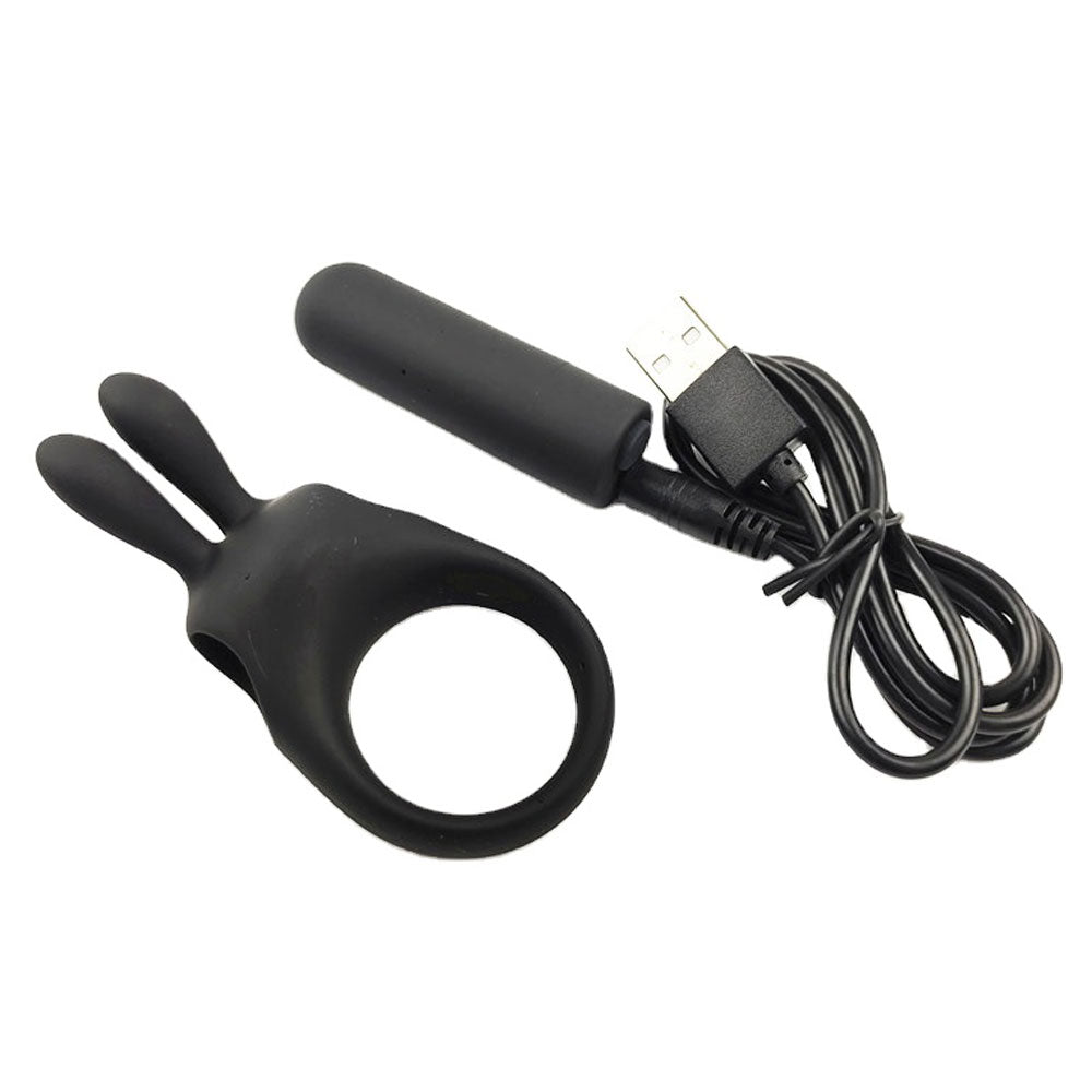 Cock Gear Silicone Rechargeable Rabbit Ring