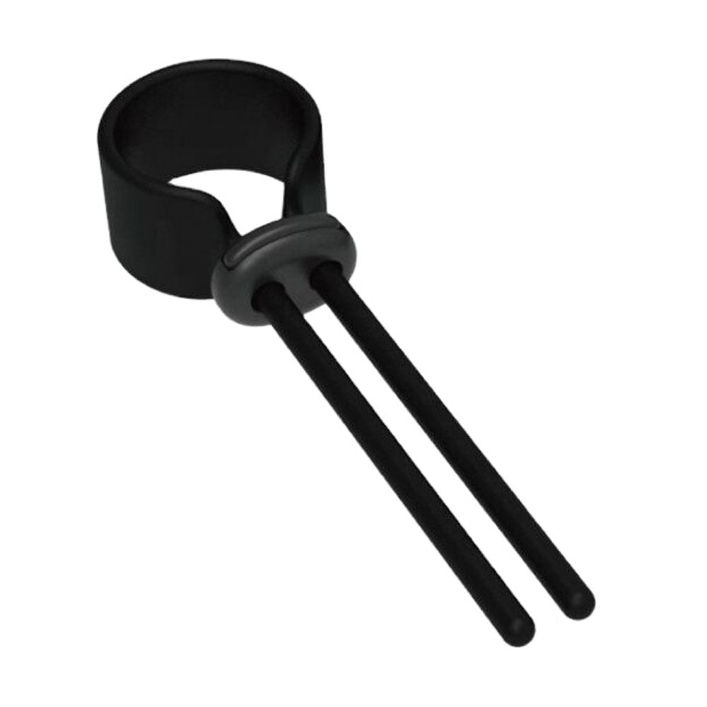 Cock Gear Silicone Wide Lasso Ring - Black