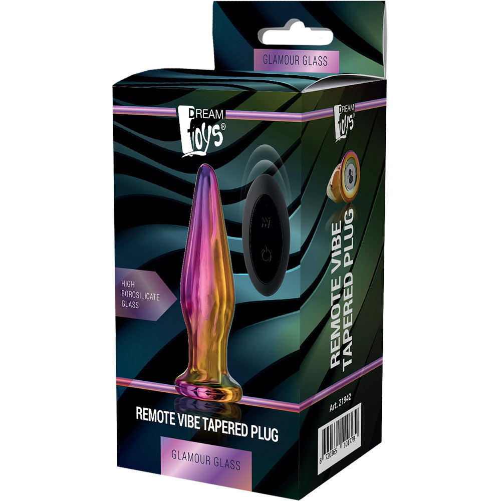 Dreamtoys Glamour Glass Remote Vibrating Tapered Plug