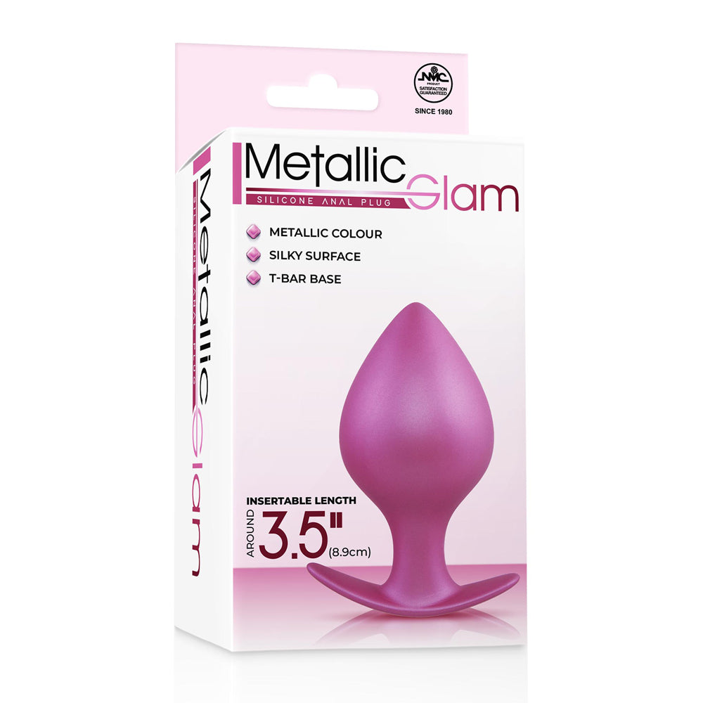Excellent Power Metallic Glam T Base Butt Plug Small | Purple Pleasure Chest Excellent Power Metallic Glam T Base Butt Plug Small | Purple Pleasure Chest
