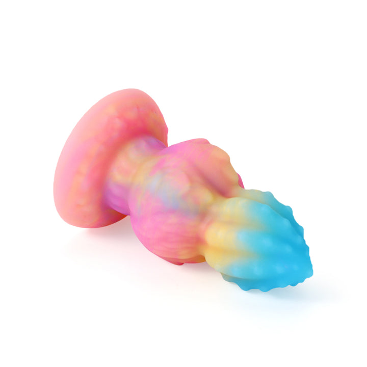 Fantasy Octopus Egg Platinum Silicone Plug 4.3 Inch - Glow In The Dark