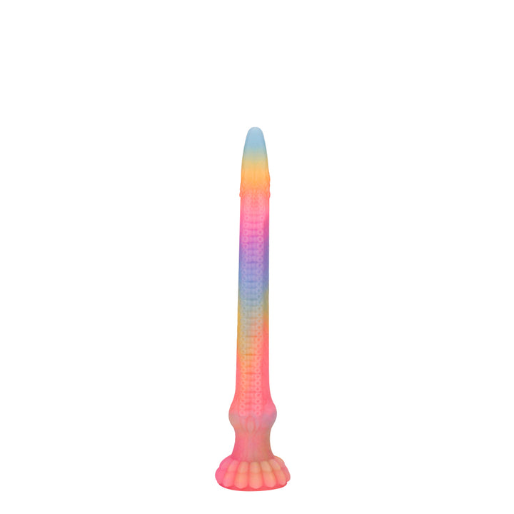 Fantasy Octopussy Platinum Silicone Dildo 12.2 Inch - Glow In The Dark