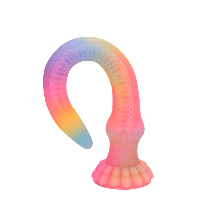 Fantasy Octopussy Platinum Silicone Dildo 12.2 Inch - Glow In The Dark