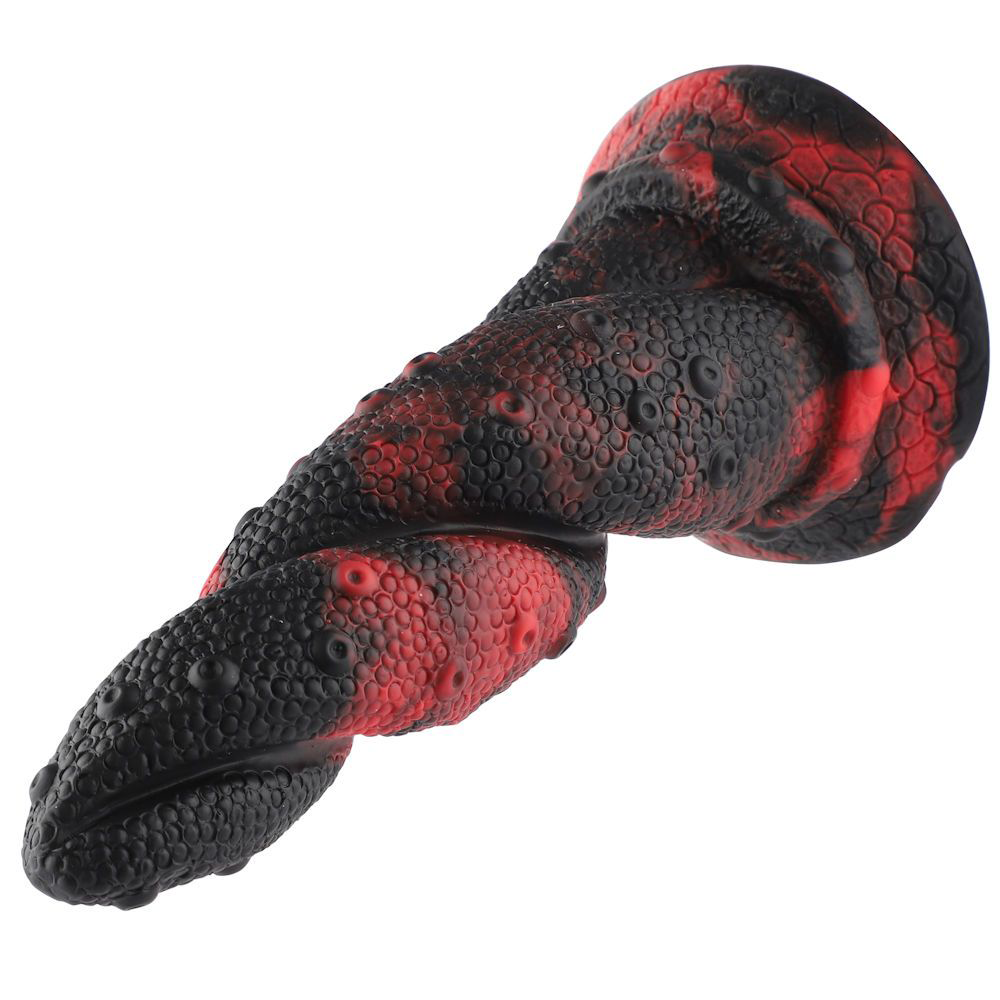 HiSmith Waldolo Silicone Monster Tentacle Dildo 8.8 Inch - Black/Red