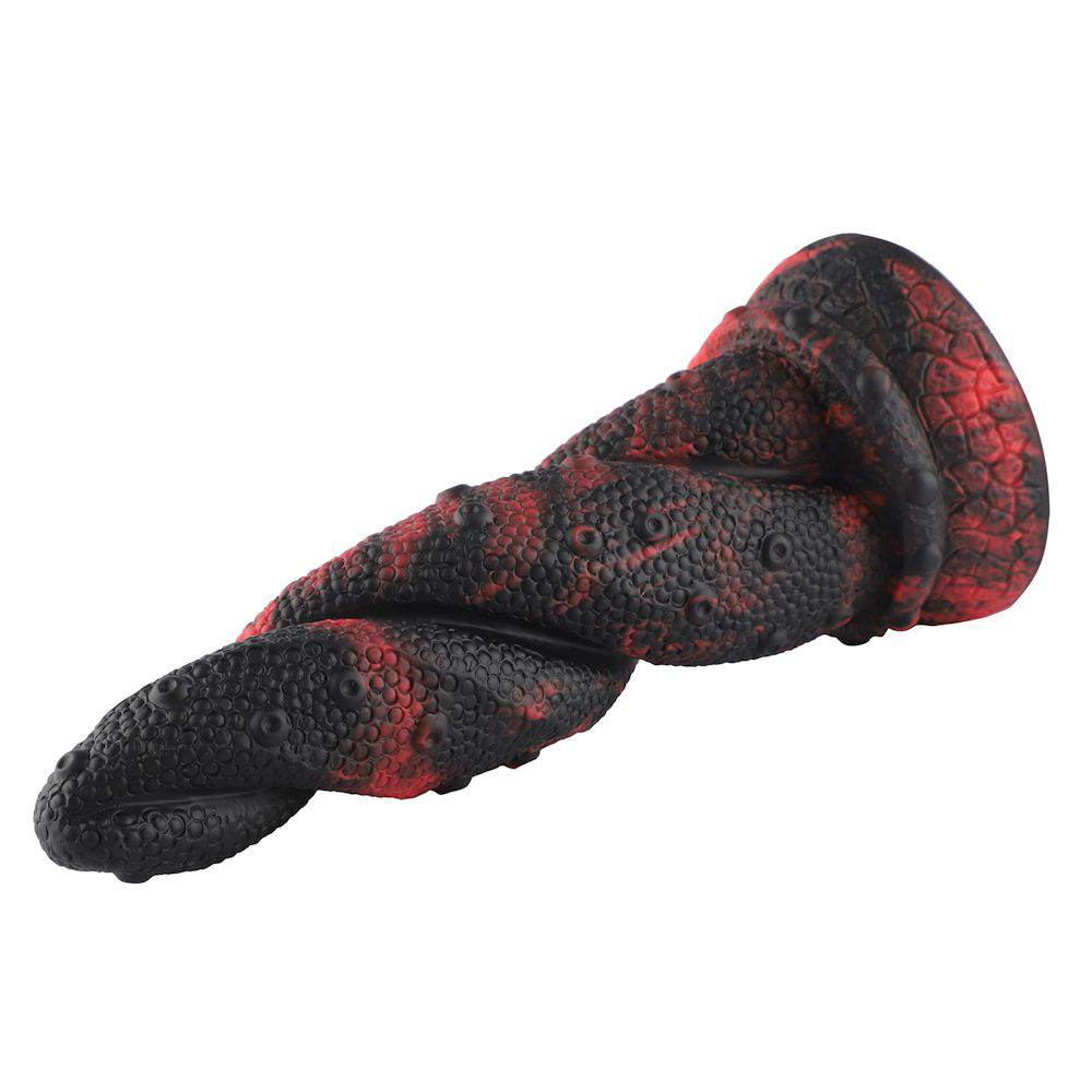 HiSmith Waldolo Silicone Monster Tentacle Dildo 8.8 Inch - Black/Red