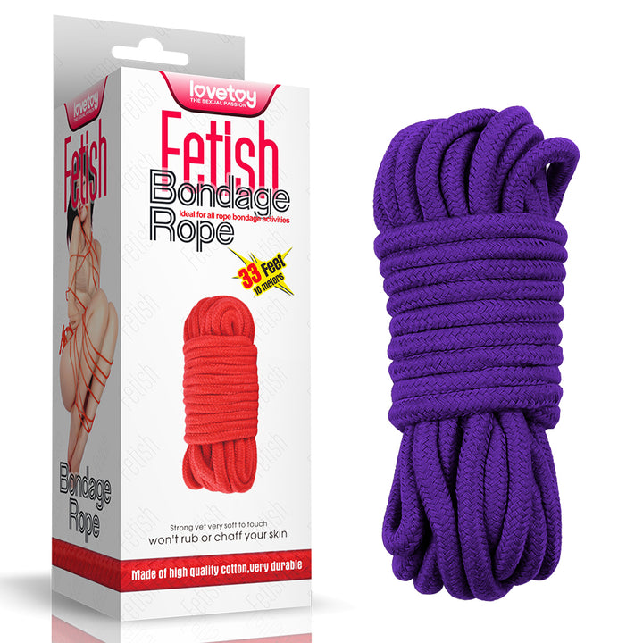 Lovetoy Fetish Bondage Rope 10 Metres - Purple