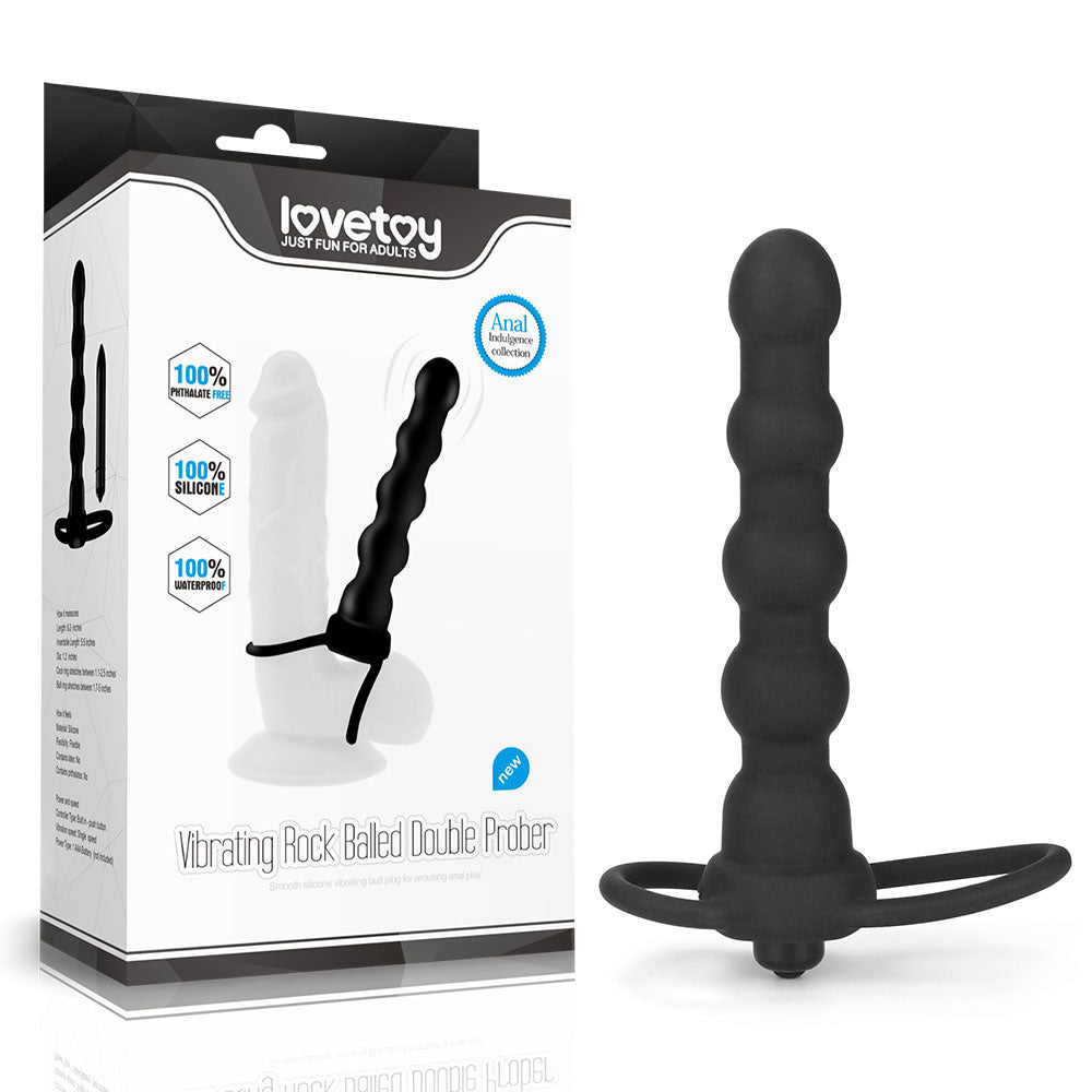 Lovetoy Silicone Vibrating Rock Balled Double Prober