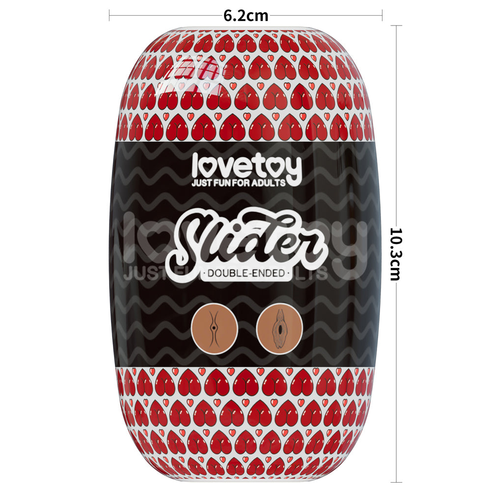 Lovetoy Slider Double-Ended Masturbator Vagina and Ass - Brown