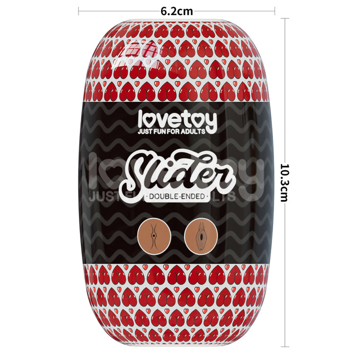 Lovetoy Slider Double-Ended Masturbator Vagina and Ass - Brown