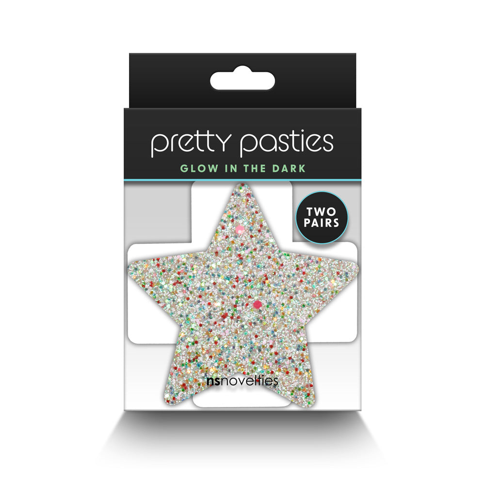 NS Novelties Pretty Pasties Star & Cross 2 Pack - Glow
