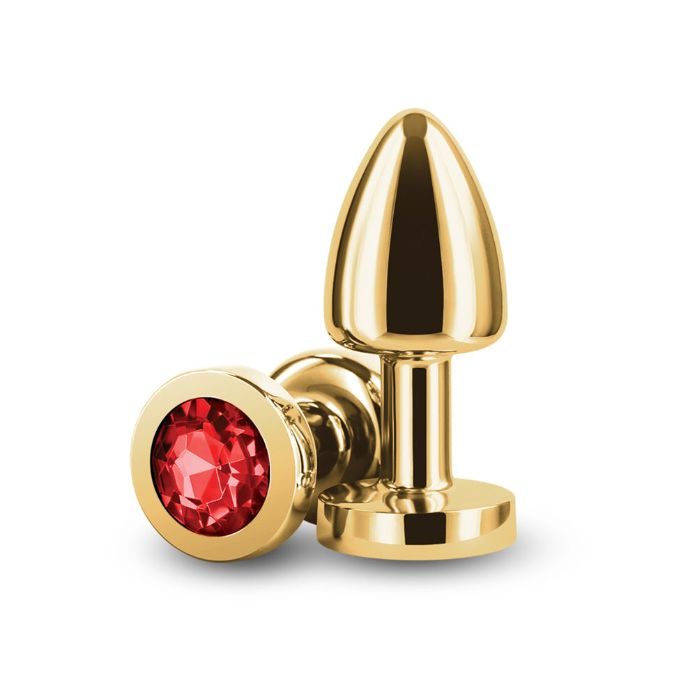 NS Novelties Rear Assets Gold Petite Butt Plug - Red