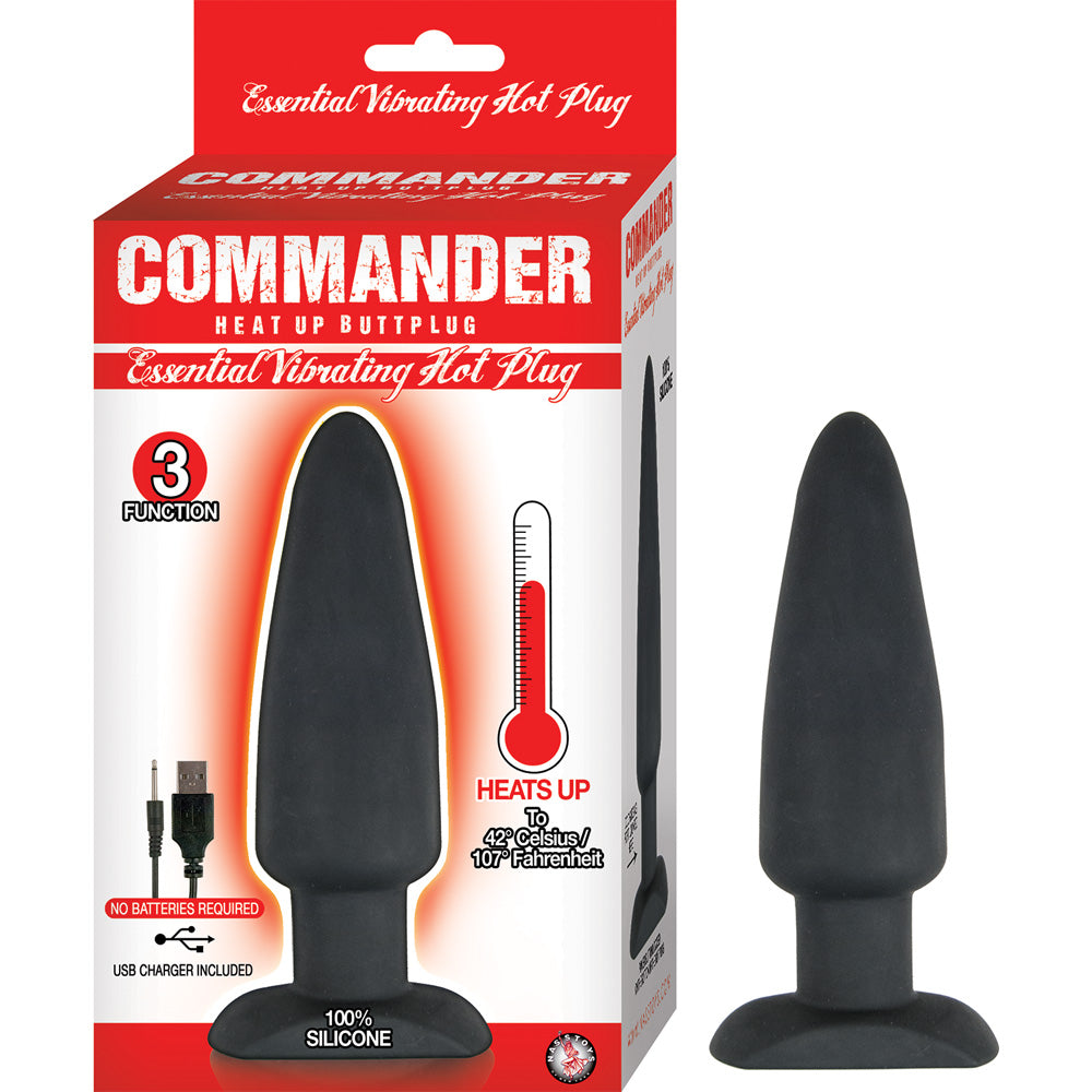 NassToys Commander Essential Vibrating Hot Plug - Black