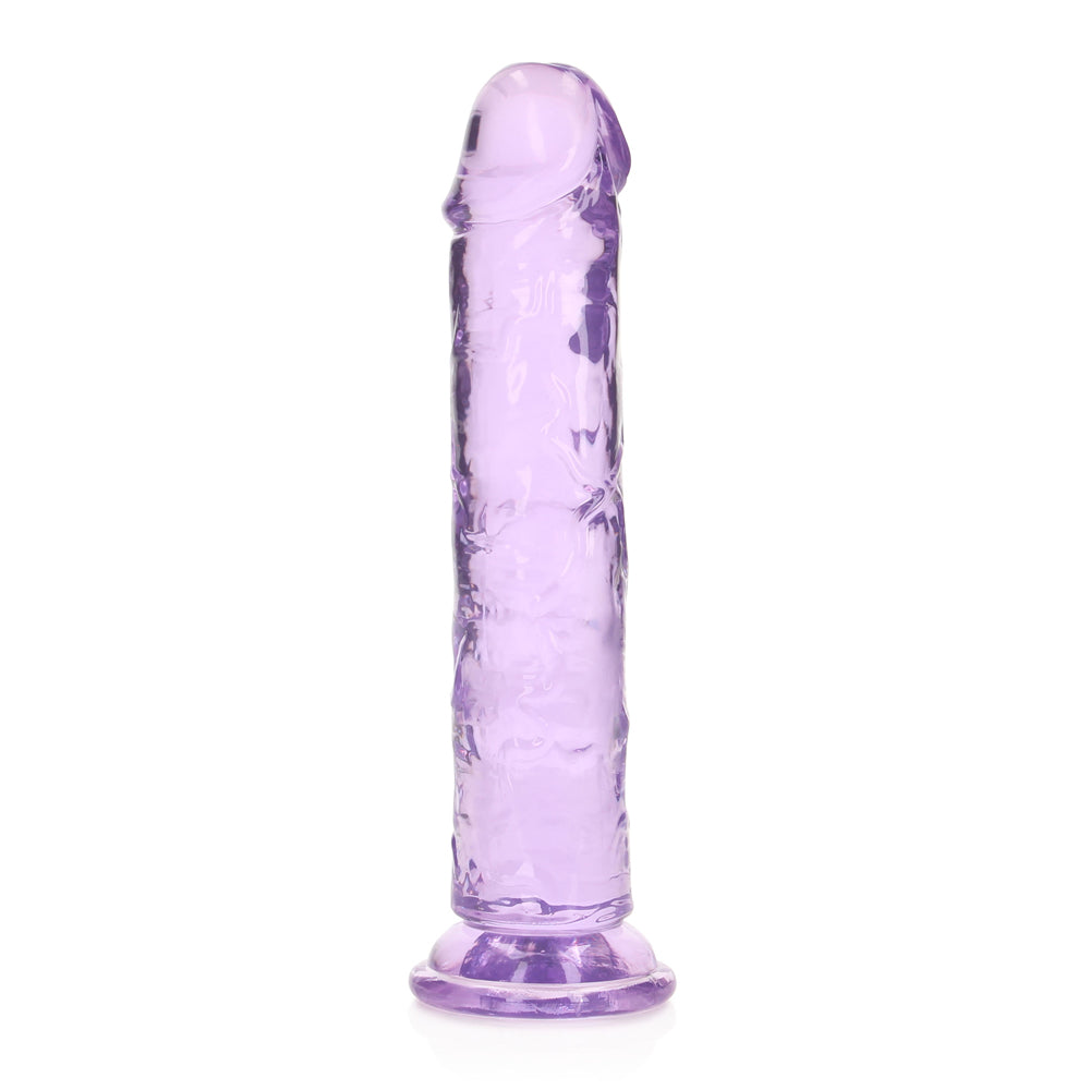 Shots Real Rock Crystal Clear 7 Inch Dildo - Purple
