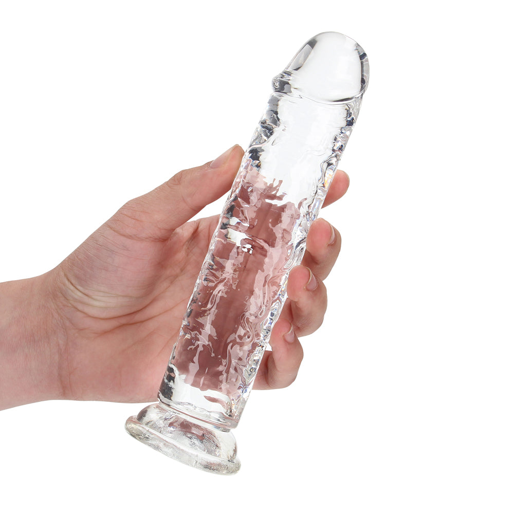 Shots Real Rock Crystal Clear 7 Inch Dildo - Clear