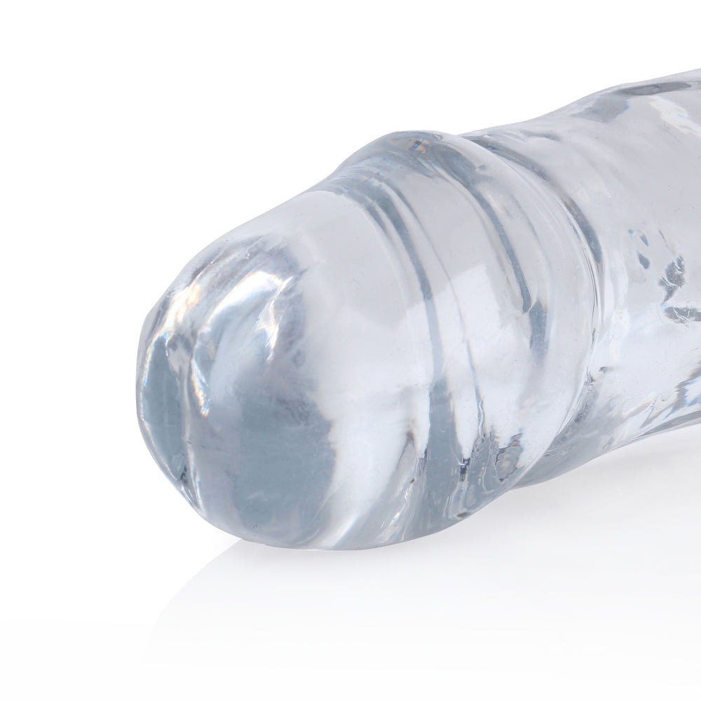 Shots Real Rock Crystal Clear 13 Inch Double Dildo - Clear