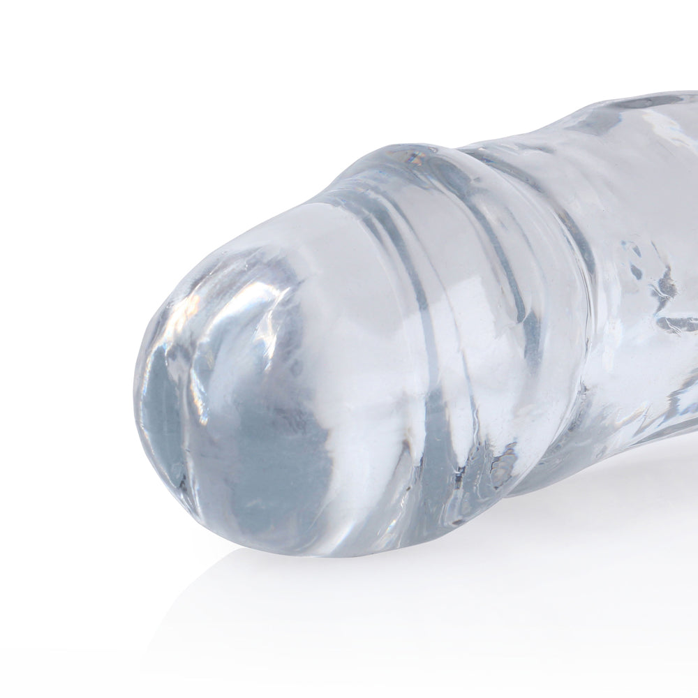 Shots Real Rock Crystal Clear 18 Inch Double Dildo - Clear