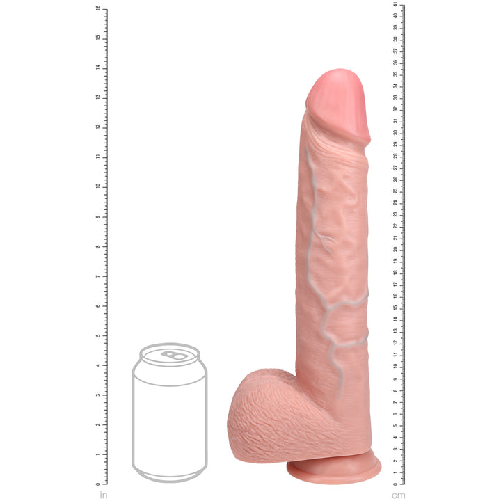 Shots Real Rock Realistic Straight Dildo With Balls 14 Inch - Light
