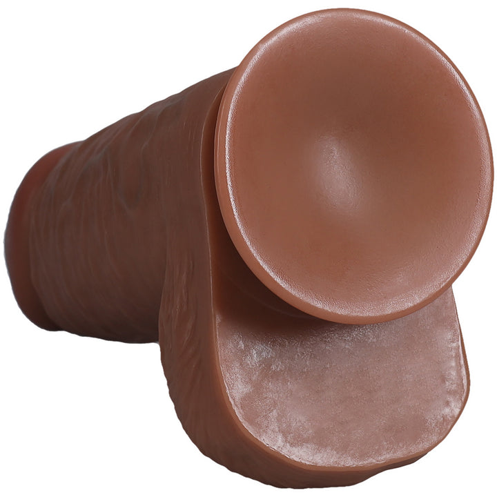 Shots Real Rock Extra Thick Dildo With Balls 9 Inch - Tan