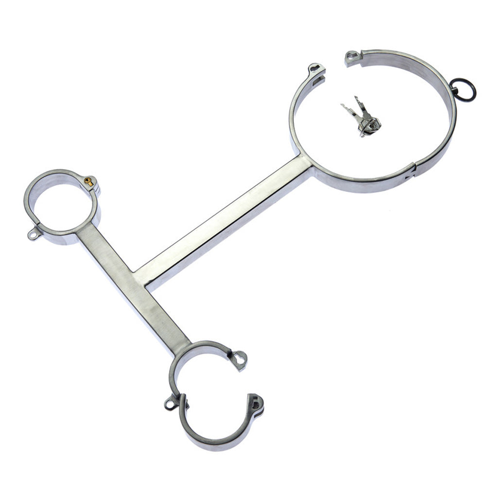 Share Satisfaction Kinki Neck And Hand Cuffs - Large
