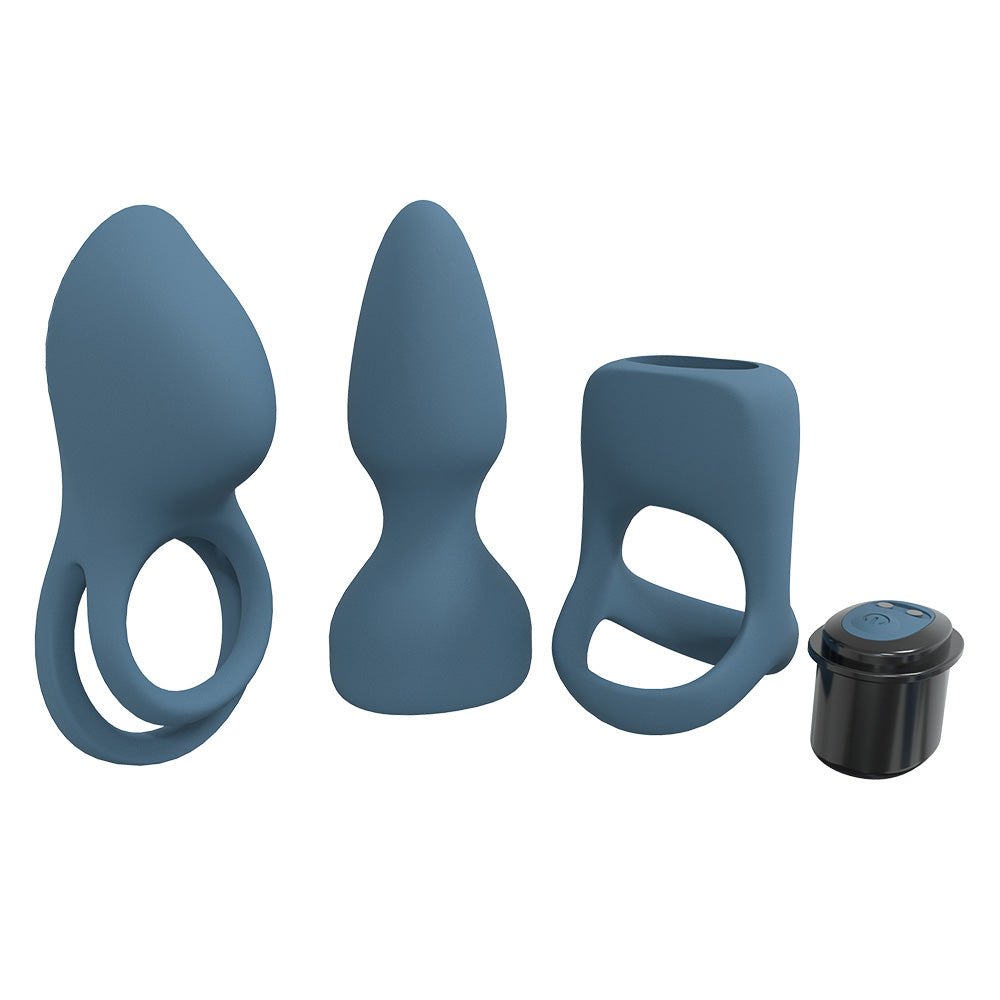 Shots Loveline Pleasure Kit | Blue/Grey | Remote Control – Pleasure Chest