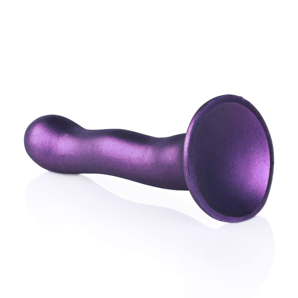 Shots Ouch! Liquid Silicone Curvy G-Spot 7 Inch Dildo - Metallic Purple