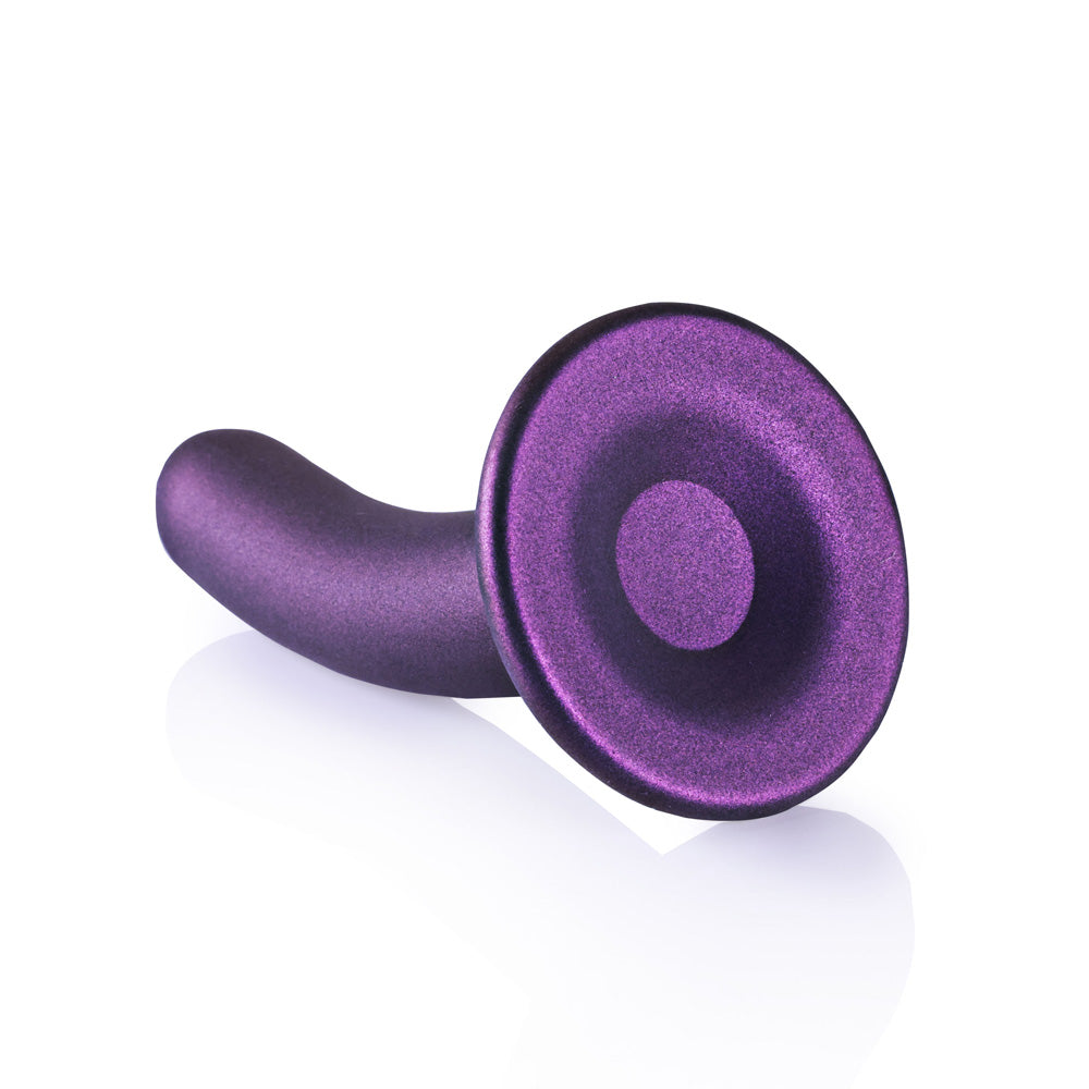 Shots Ouch! Liquid Silicone G-Spot 5 Inch Dildo - Metallic Purple