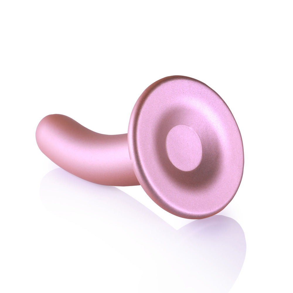 Shots Ouch! Liquid Silicone G-Spot 5 Inch Dildo - Rose Gold