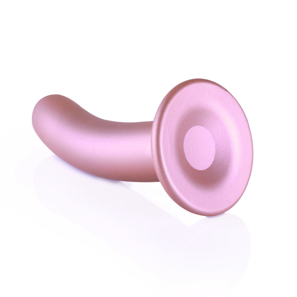 Shots Ouch! Liquid Silicone G-Spot 6 Inch Dildo - Rose Gold
