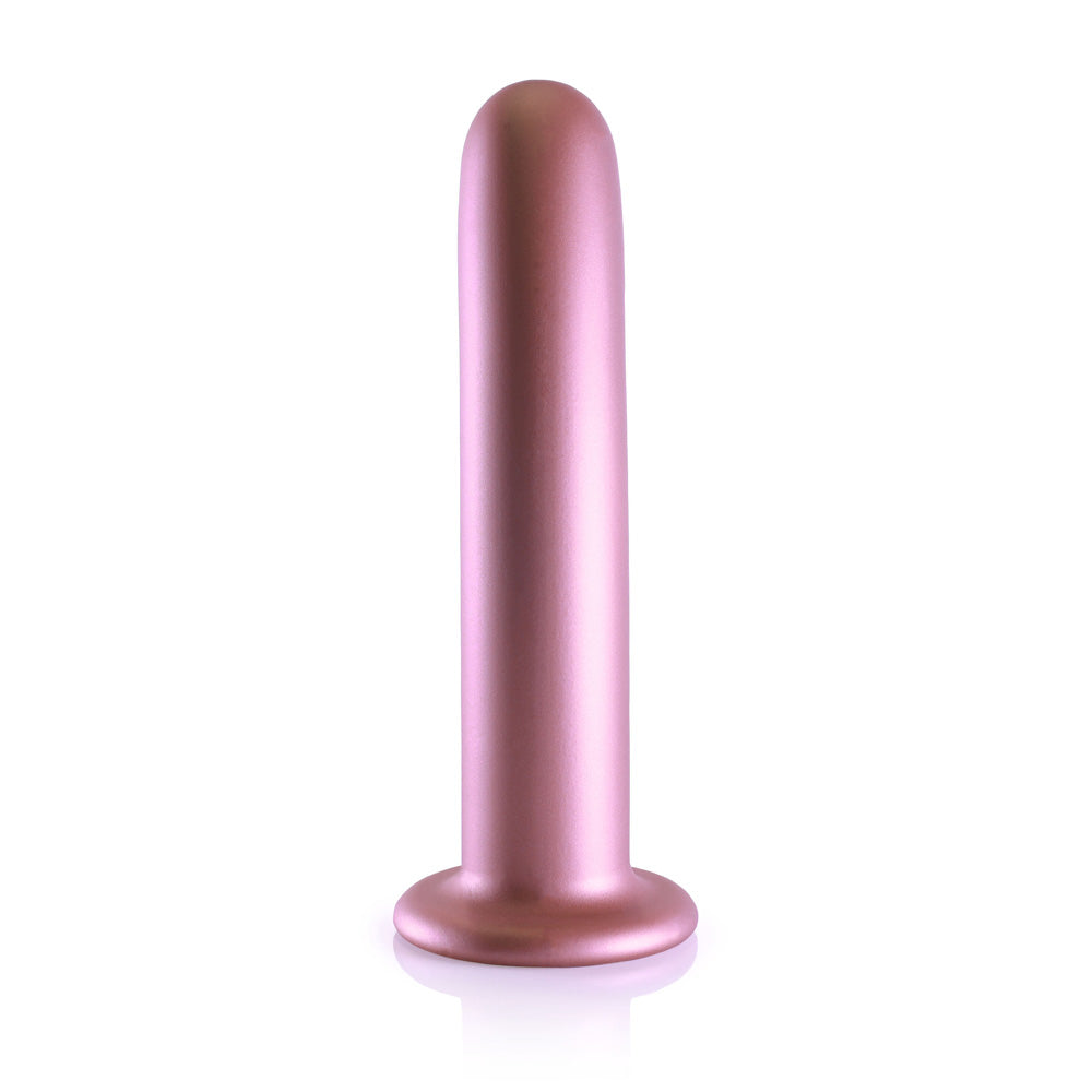 Shots Ouch! Liquid Silicone G-Spot 7 Inch Dildo - Rose Gold