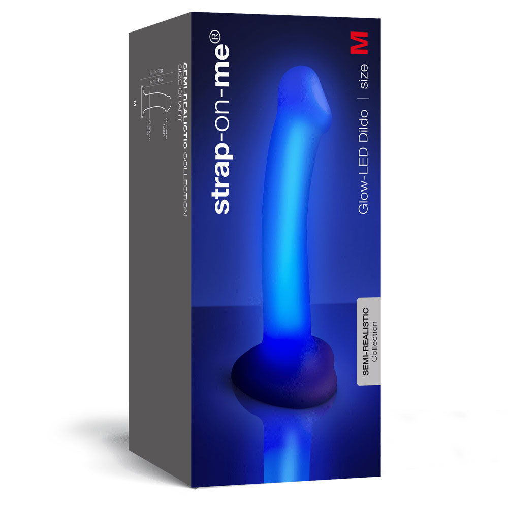 Strap On Me Glow LED Dildo Medium -  Purple
