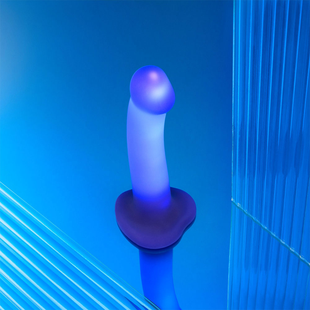 Strap On Me Glow LED Dildo Medium -  Purple