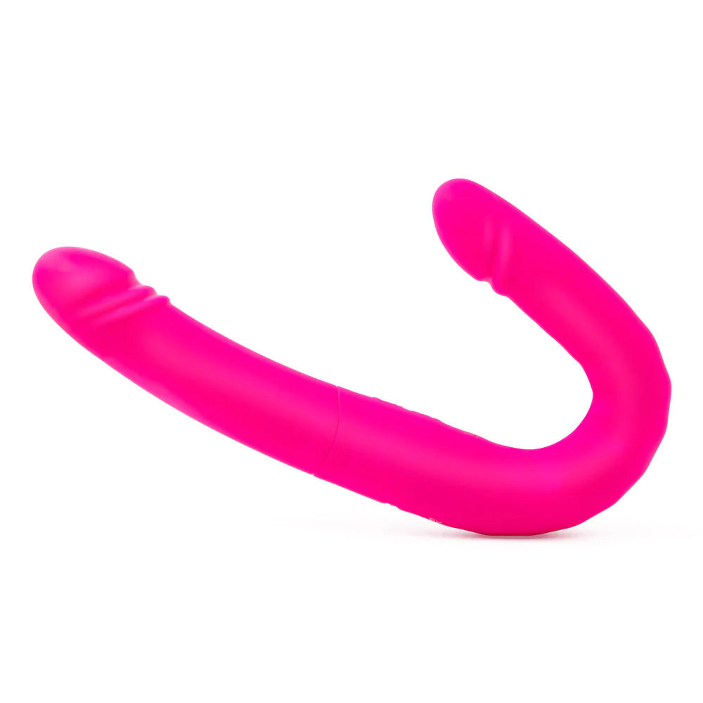 Together Duo Double Ended Vibrating and Thrusting Dildo - Pink