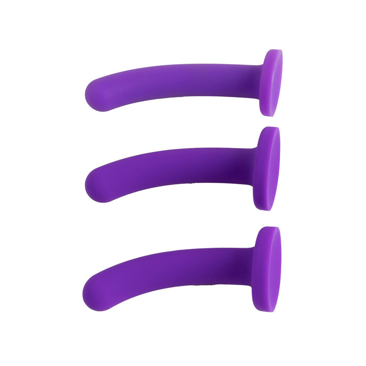 Topped Liquid Silicone Curved Dildo - Purple
