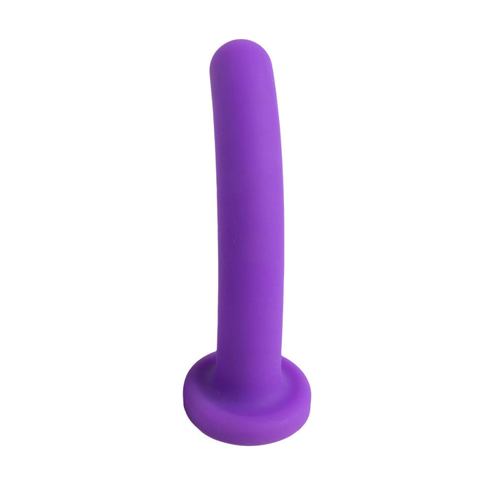 Topped Liquid Silicone Curved Dildo - Purple