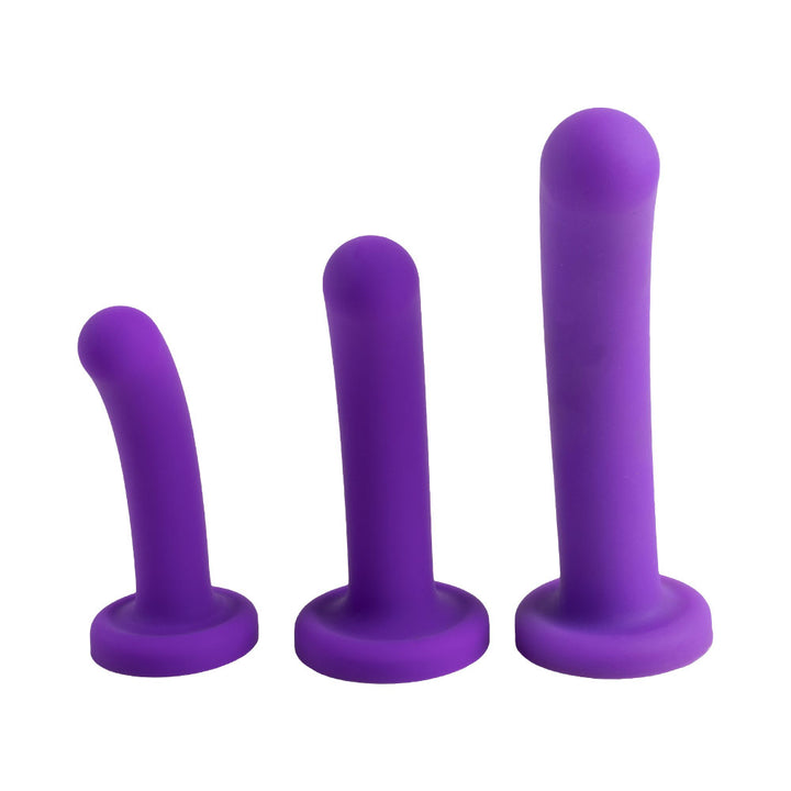 Topped Liquid Silicone Curved Dildo - Purple