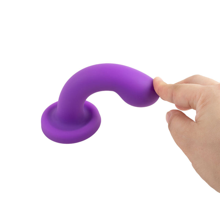 Topped The Spot Liquid Silicone Dildo 5.5 Inch - Purple