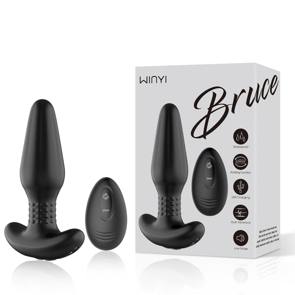 Winyi Bruce Remote Rimming Butt Plug | Black Pleasure Chest Winyi Bruce Remote Rimming Butt Plug | Black Pleasure Chest