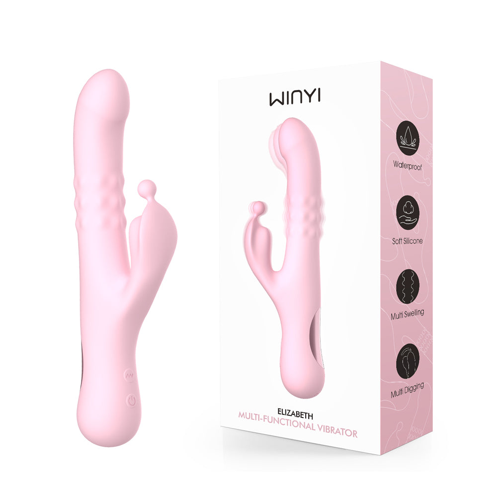 Winyi Elizabeth Multi Function G-Spot Rabbit Vibrator | Pink Pleasure Chest Winyi Elizabeth Multi Function G-Spot Rabbit Vibrator | Pink Pleasure Chest