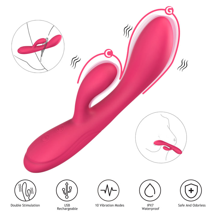 Winyi Havana Rabbit Vibrator - Rose