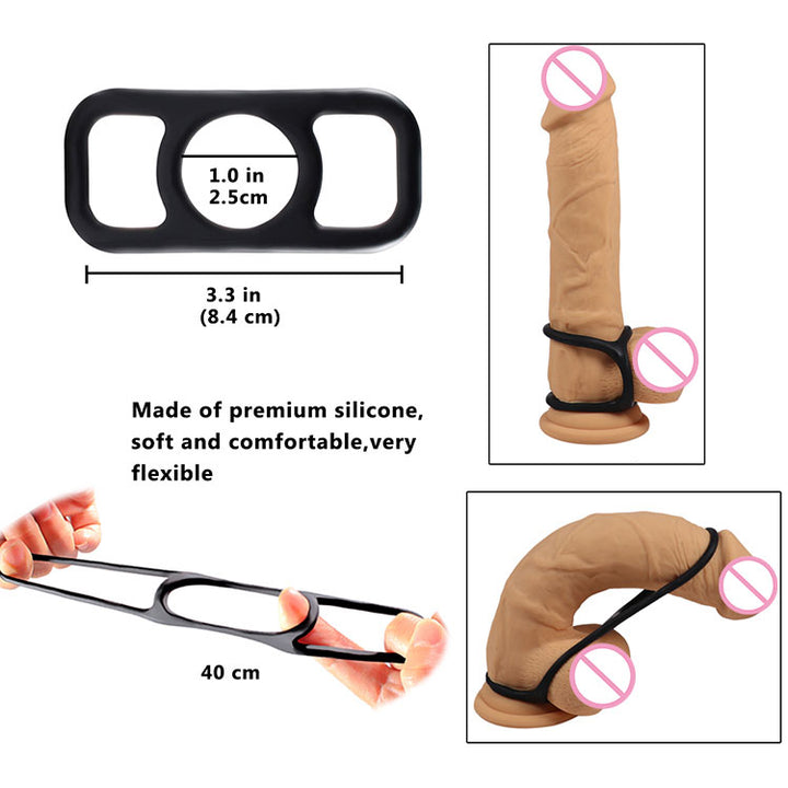 Winyi Liquid Silicone Cock Pump Silicone Erection Enhancer - Black