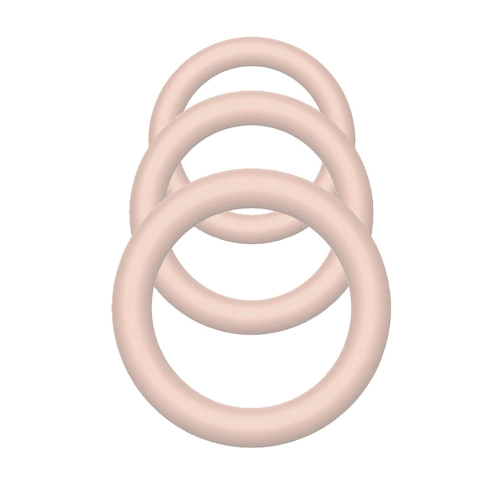 Winyi Liquid Silicone Cock Ring Set 3 Pack - Nude