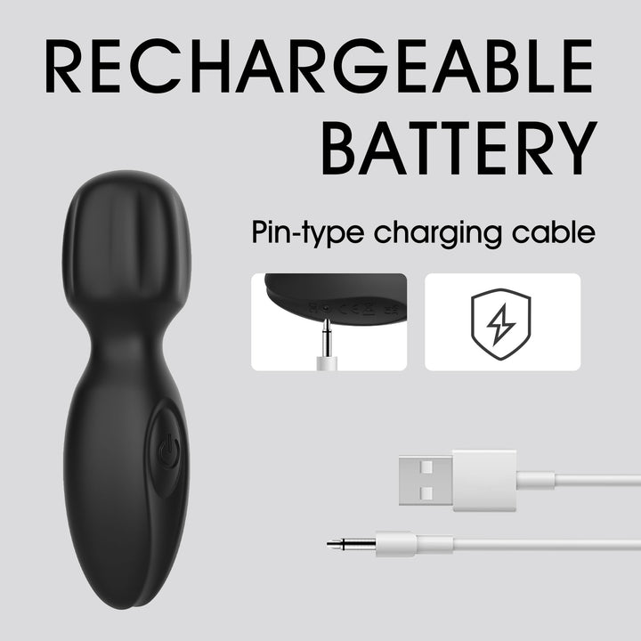 Winyi Luna Small Wand Vibrator - Black