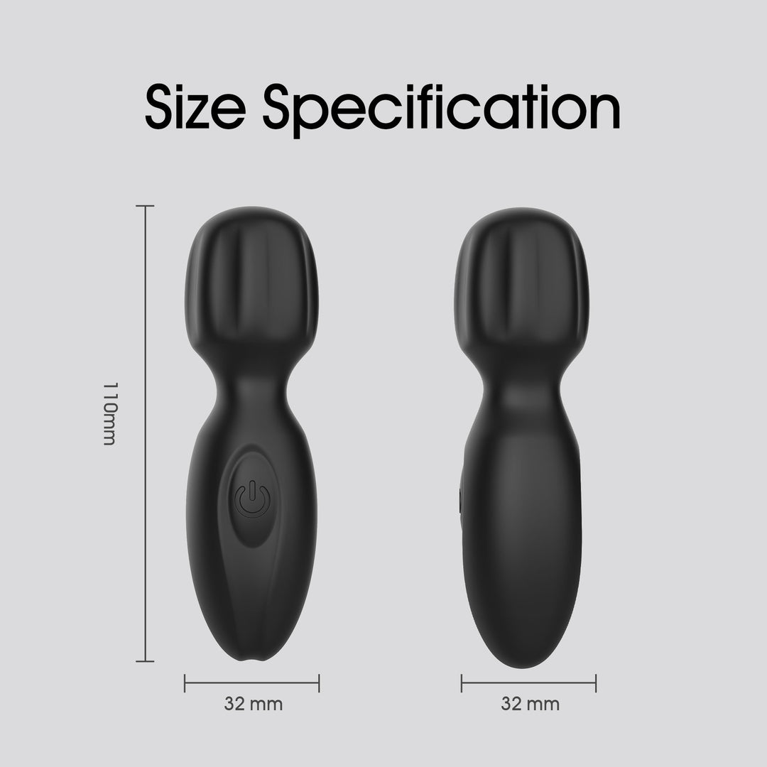 Winyi Luna Small Wand Vibrator - Black
