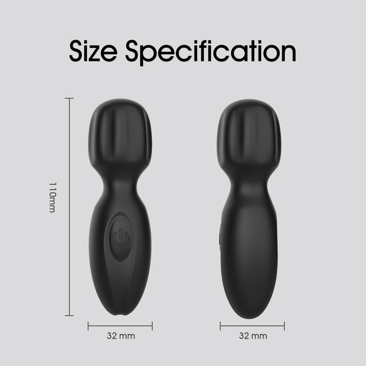 Winyi Luna Small Wand Vibrator - Black