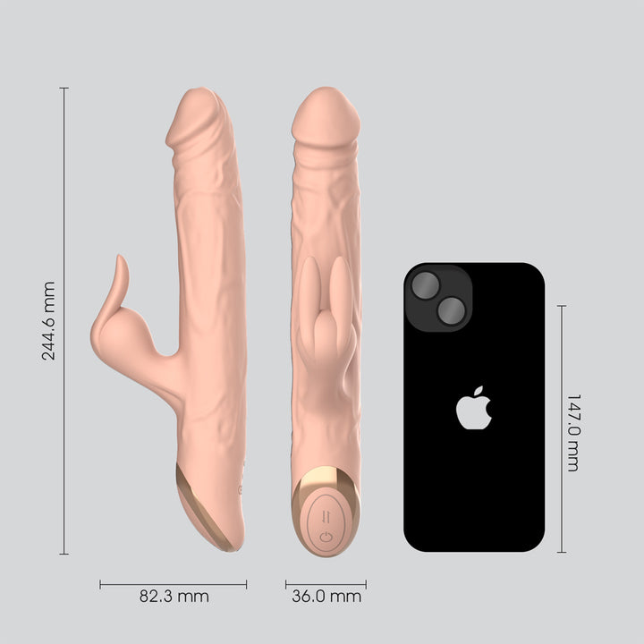 Winyi Terry 2 Thrusting Silicone Dildo - Flesh