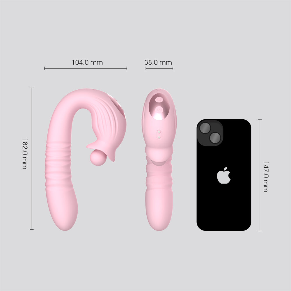 Winyi Tiffany Thrusting Multi Function Vibrator - Pink