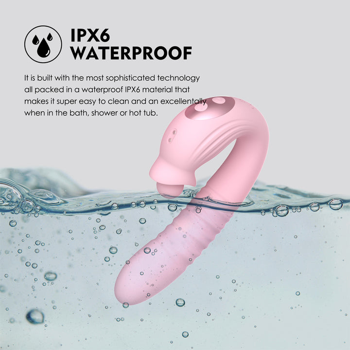 Winyi Tiffany Thrusting Multi Function Vibrator - Pink