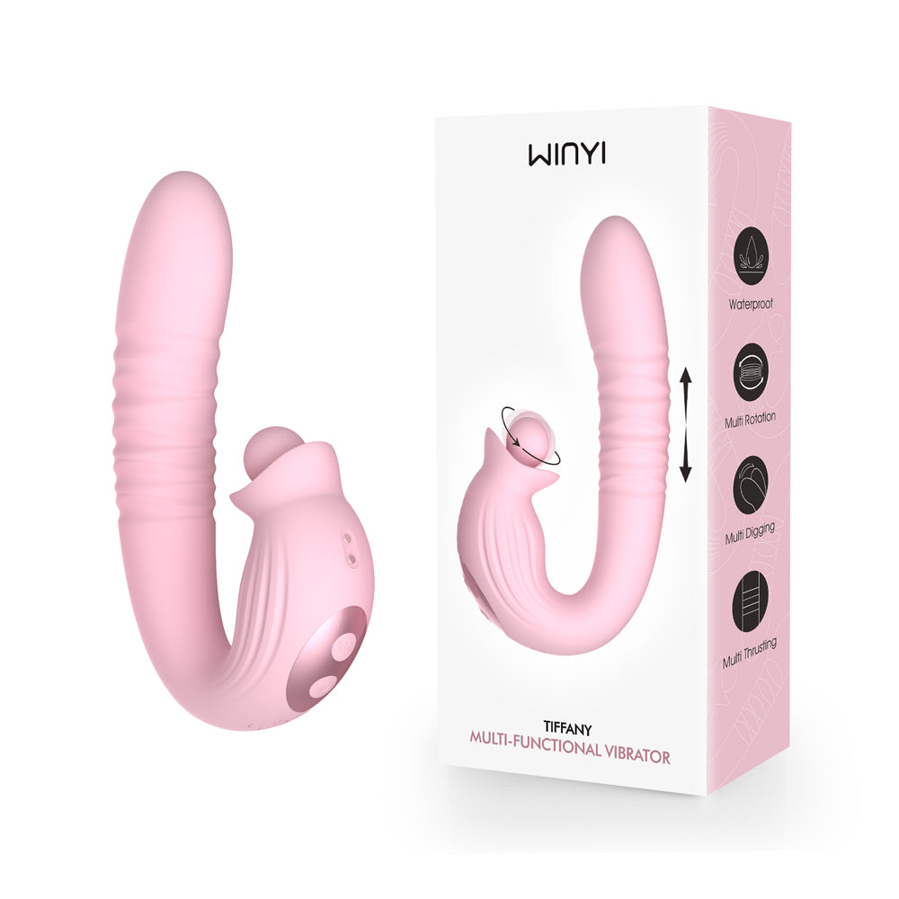 Winyi Tiffany Thrusting Multi Function Vibrator - Pink